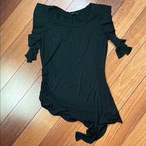 EUC Sisley Ruffled Tunic Top